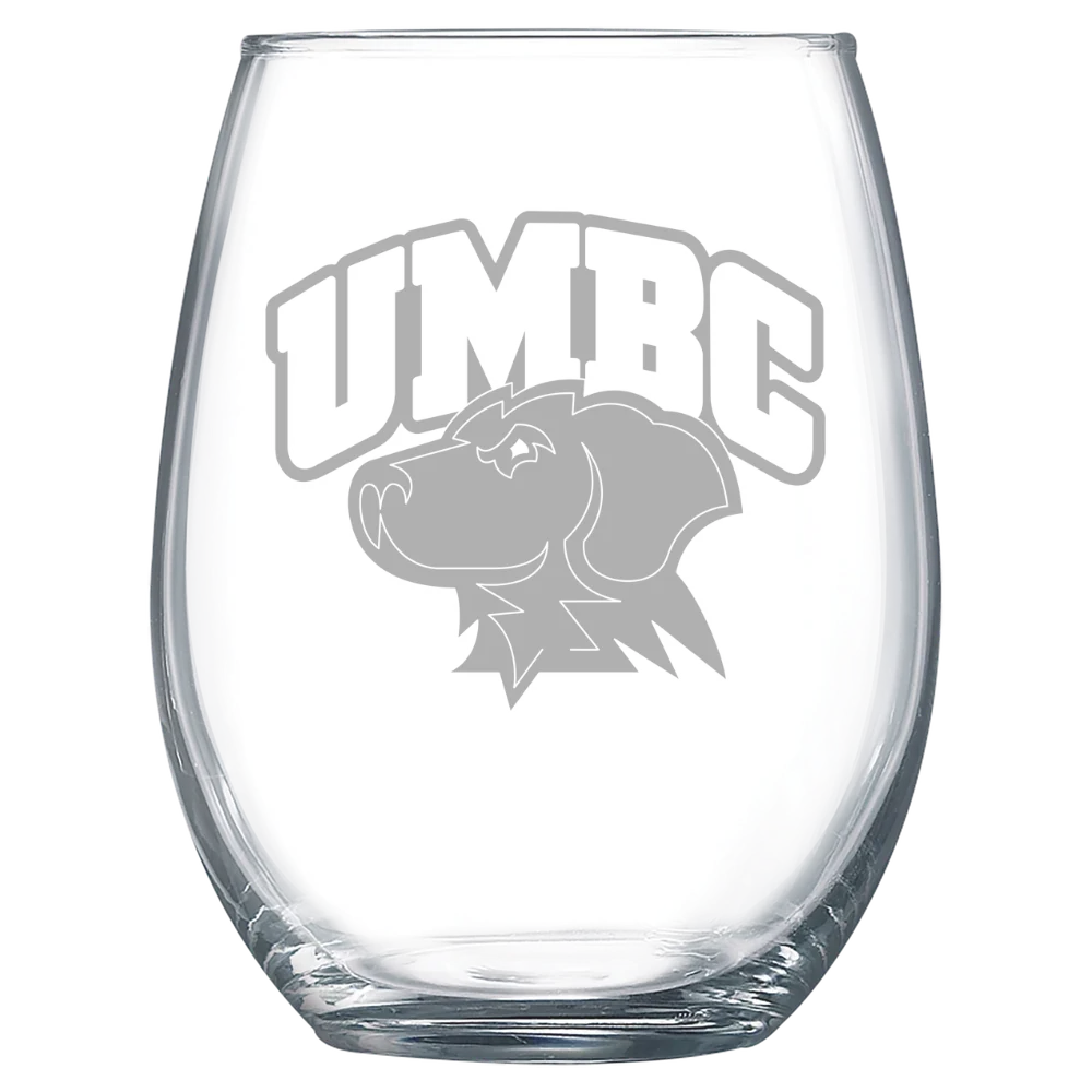 University of Maryland, Baltimore County Polar Camel 15 oz. Stemless Wine Glass