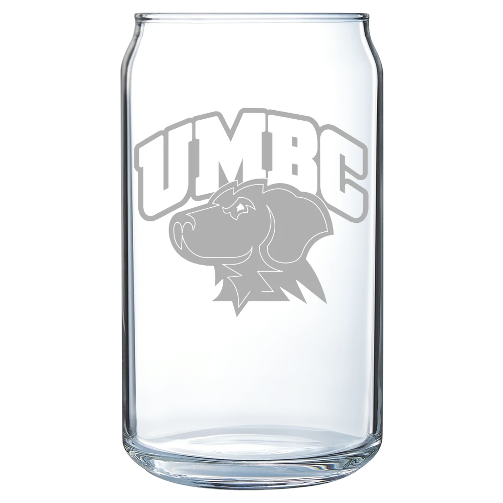 University of Maryland, Baltimore County Polar Camel 16 oz. Can Glass