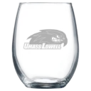 University of Massachusetts Lowell Polar Camel 9 oz. Stemless Wine Glass