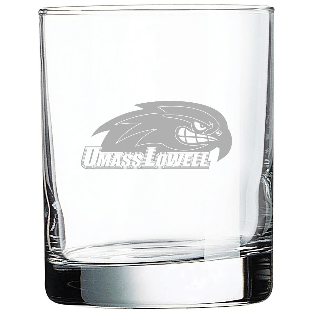 University of Massachusetts Lowell Polar Camel 10 1/2 oz. On The Rocks Glass