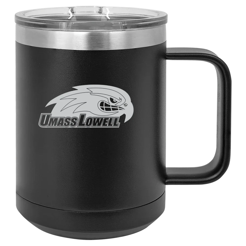 University of Massachusetts Lowell Polar Camel 15 oz. Mug with Slider Lid