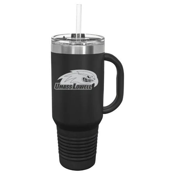 University of Massachusetts Lowell Polar Camel 40 oz. Travel Mug with Snap Lid & Straw