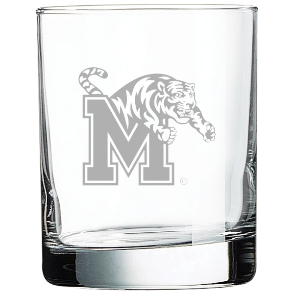 University of Memphis Polar Camel 10 1/2 oz. On The Rocks Glass
