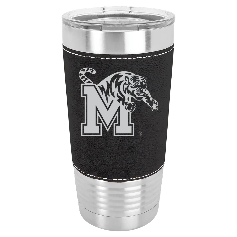 University of Memphis Polar Camel 20 oz. Leatherette Grip Tumbler with Standard Lid