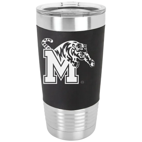 University of Memphis Polar Camel 20 oz. Silicone Grip Tumbler with Standard Lid