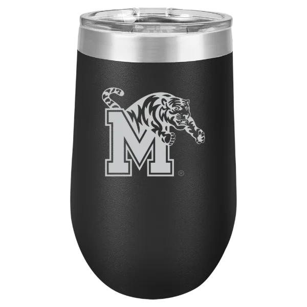 University of Memphis Polar Camel 16 oz. Stemless Wine Tumbler