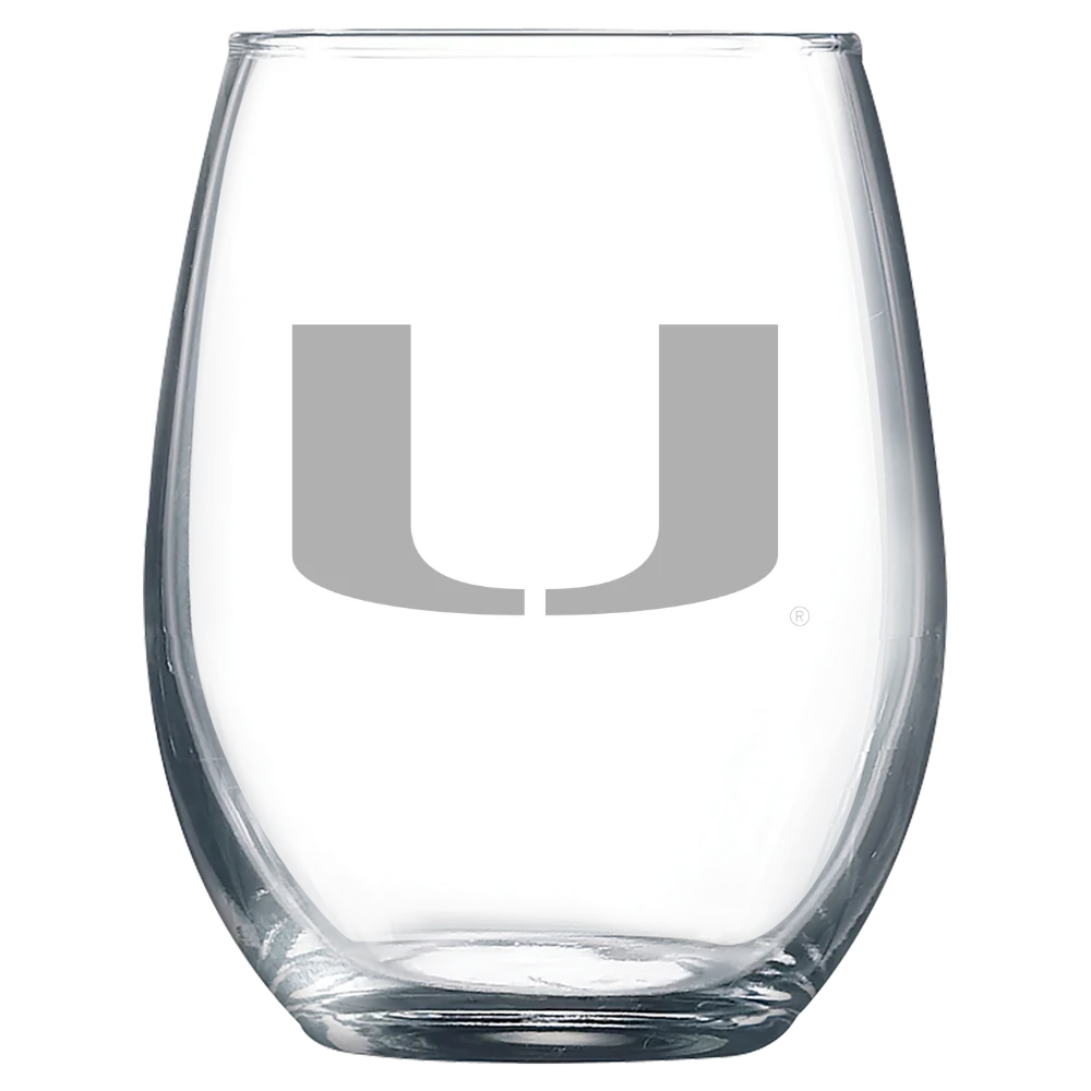 University of Miami (Florida) Polar Camel 9 oz. Stemless Wine Glass