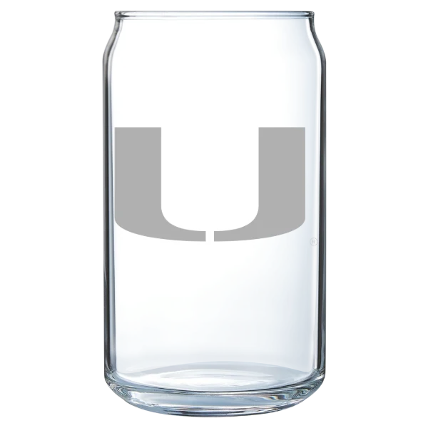University of Miami (Florida) Polar Camel 16 oz. Can Glass