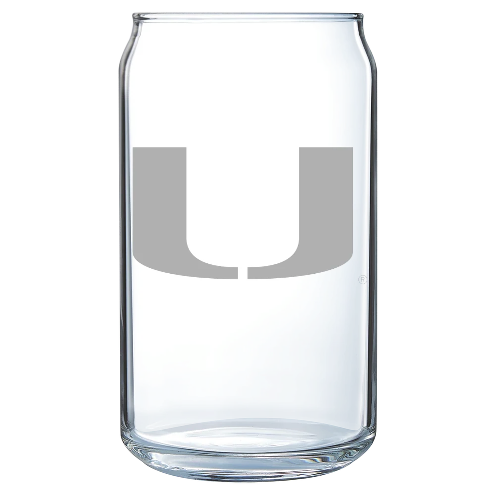 University of Miami (Florida) Polar Camel 16 oz. Can Glass
