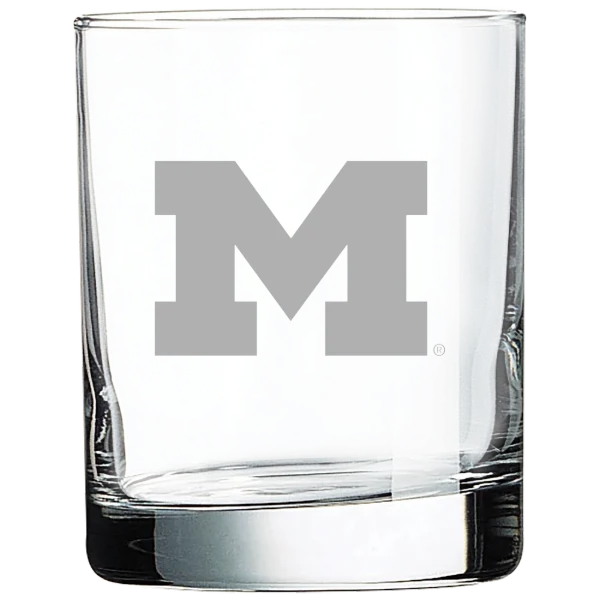 University of Michigan Polar Camel 10 1/2 oz. On The Rocks Glass