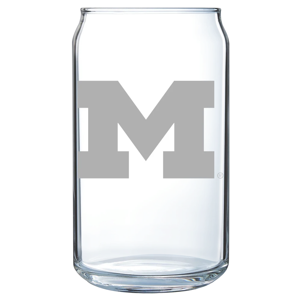 University of Michigan Polar Camel 16 oz. Can Glass