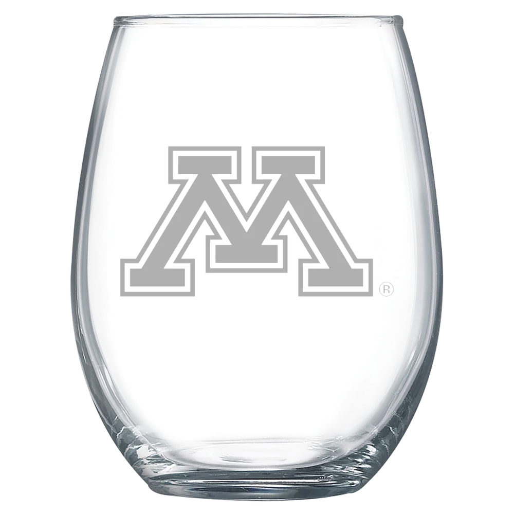 University of Minnesota, Twin Cities Polar Camel 15 oz. Stemless Wine Glass