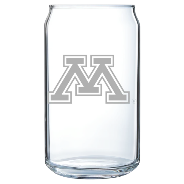 University of Minnesota, Twin Cities Polar Camel 16 oz. Can Glass