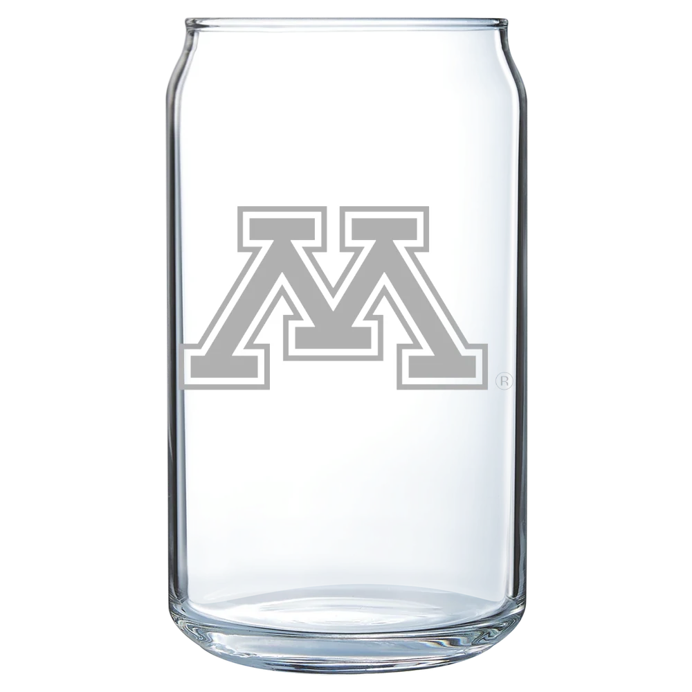 University of Minnesota, Twin Cities Polar Camel 16 oz. Can Glass