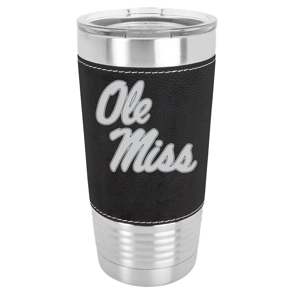 University of Mississippi Polar Camel 20 oz. Leatherette Grip Tumbler with Standard Lid