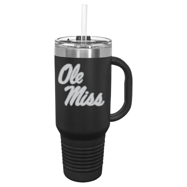 University of Mississippi Polar Camel 40 oz. Travel Mug with Snap Lid & Straw