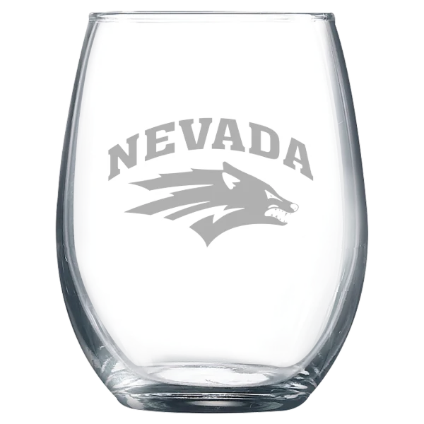 University of Nevada, Reno Polar Camel 9 oz. Stemless Wine Glass