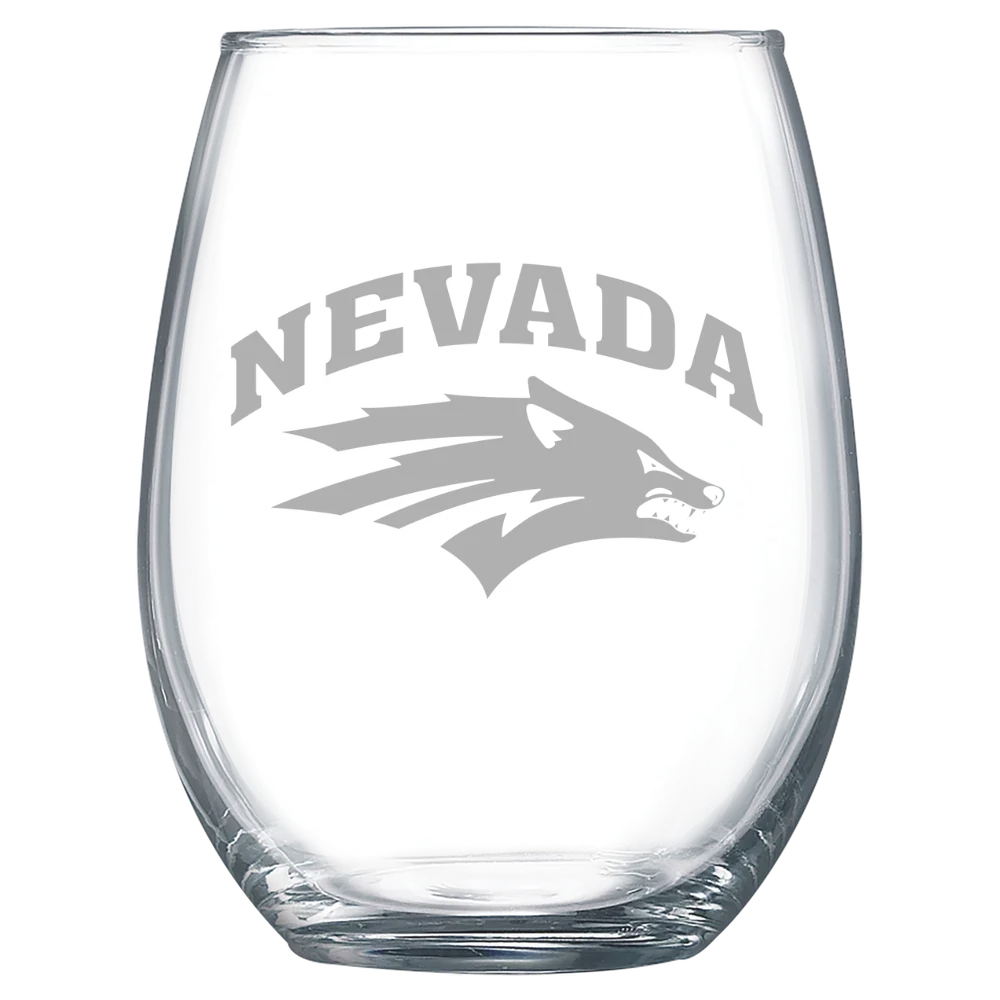 University of Nevada, Reno Polar Camel 15 oz. Stemless Wine Glass