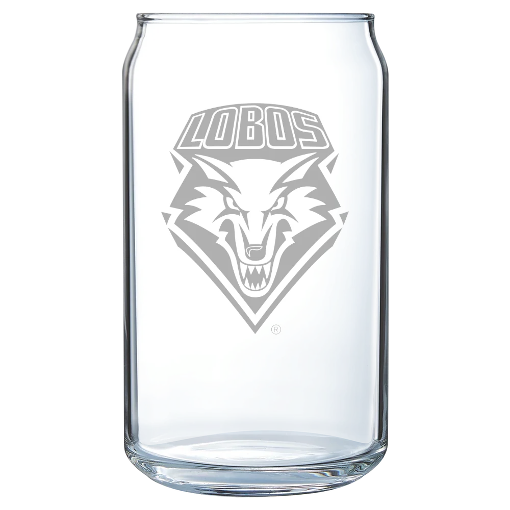 University of New Mexico Polar Camel 16 oz. Can Glass