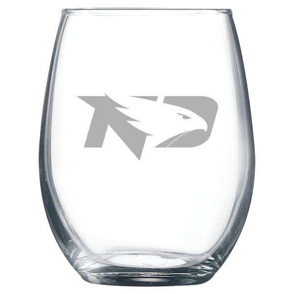 University of North Dakota Polar Camel 9 oz. Stemless Wine Glass