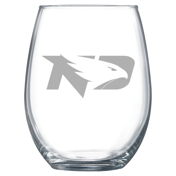 University of North Dakota Polar Camel 15 oz. Stemless Wine Glass