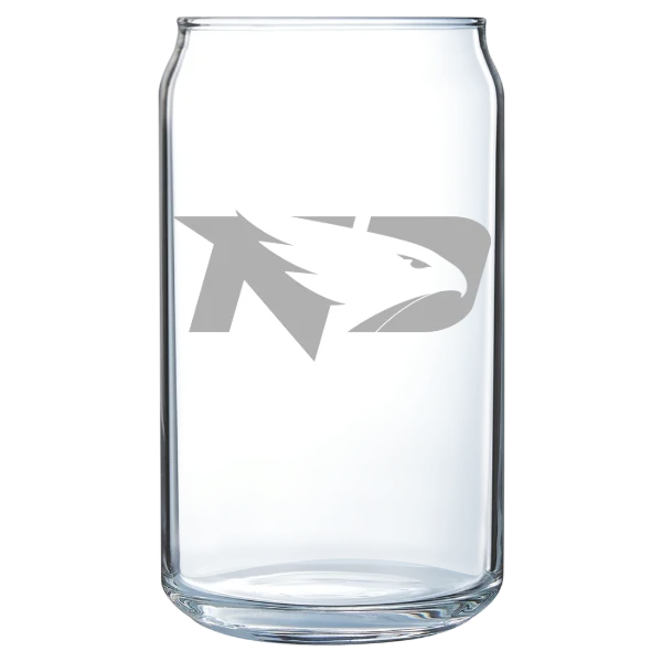 University of North Dakota Polar Camel 16 oz. Can Glass