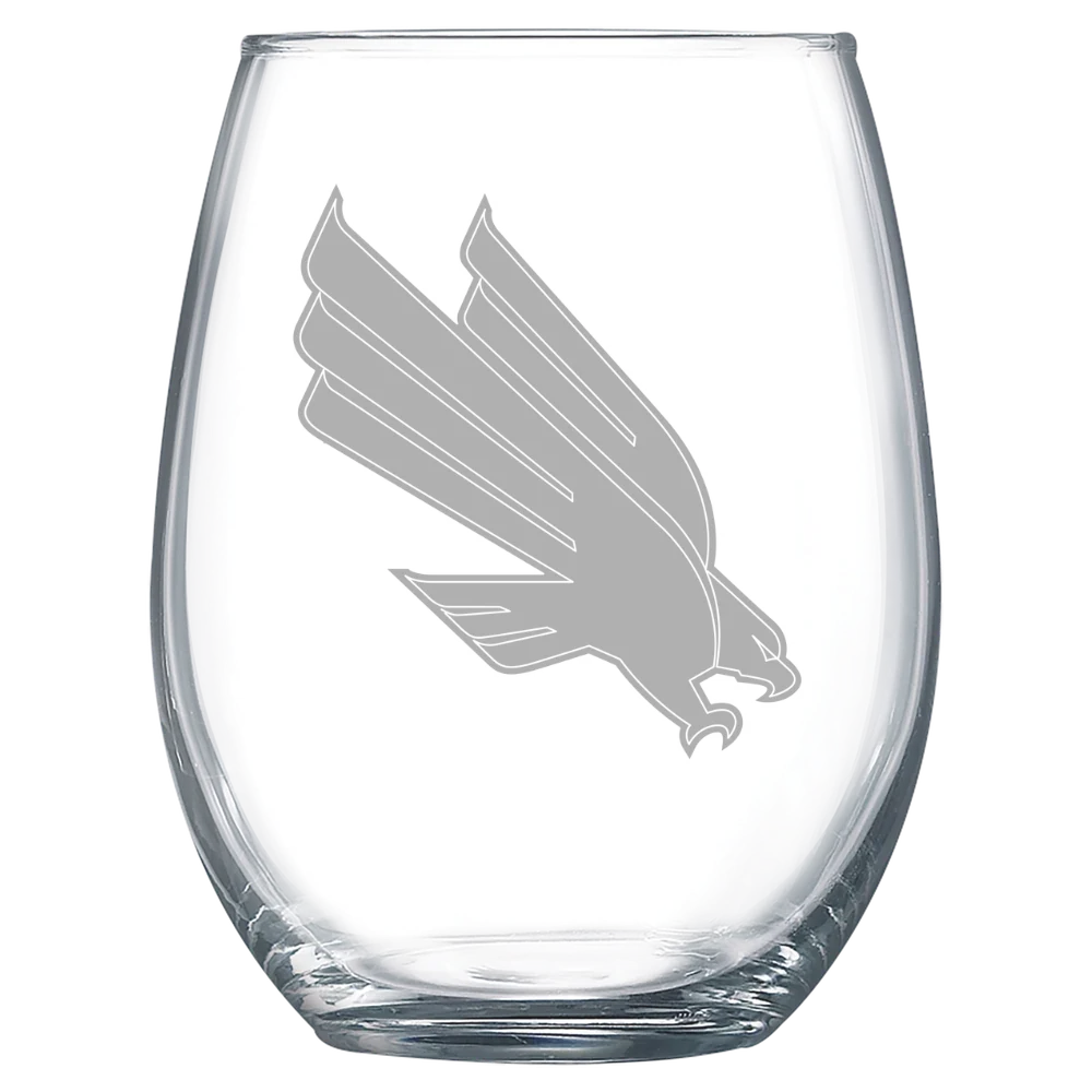 University of North Texas Polar Camel 15 oz. Stemless Wine Glass