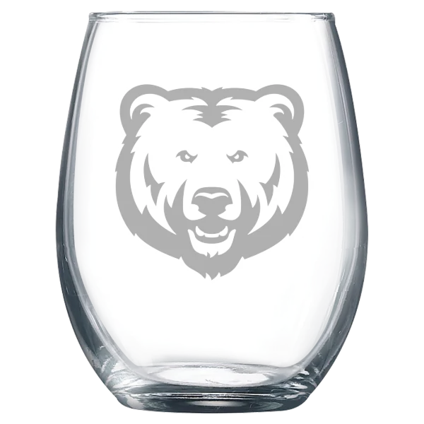 University of Northern Colorado Polar Camel 9 oz. Stemless Wine Glass