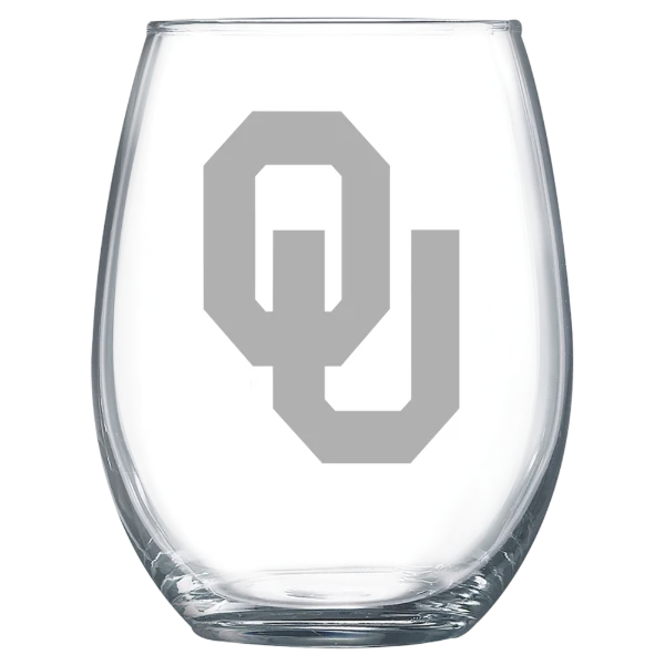 University of Oklahoma Polar Camel 15 oz. Stemless Wine Glass