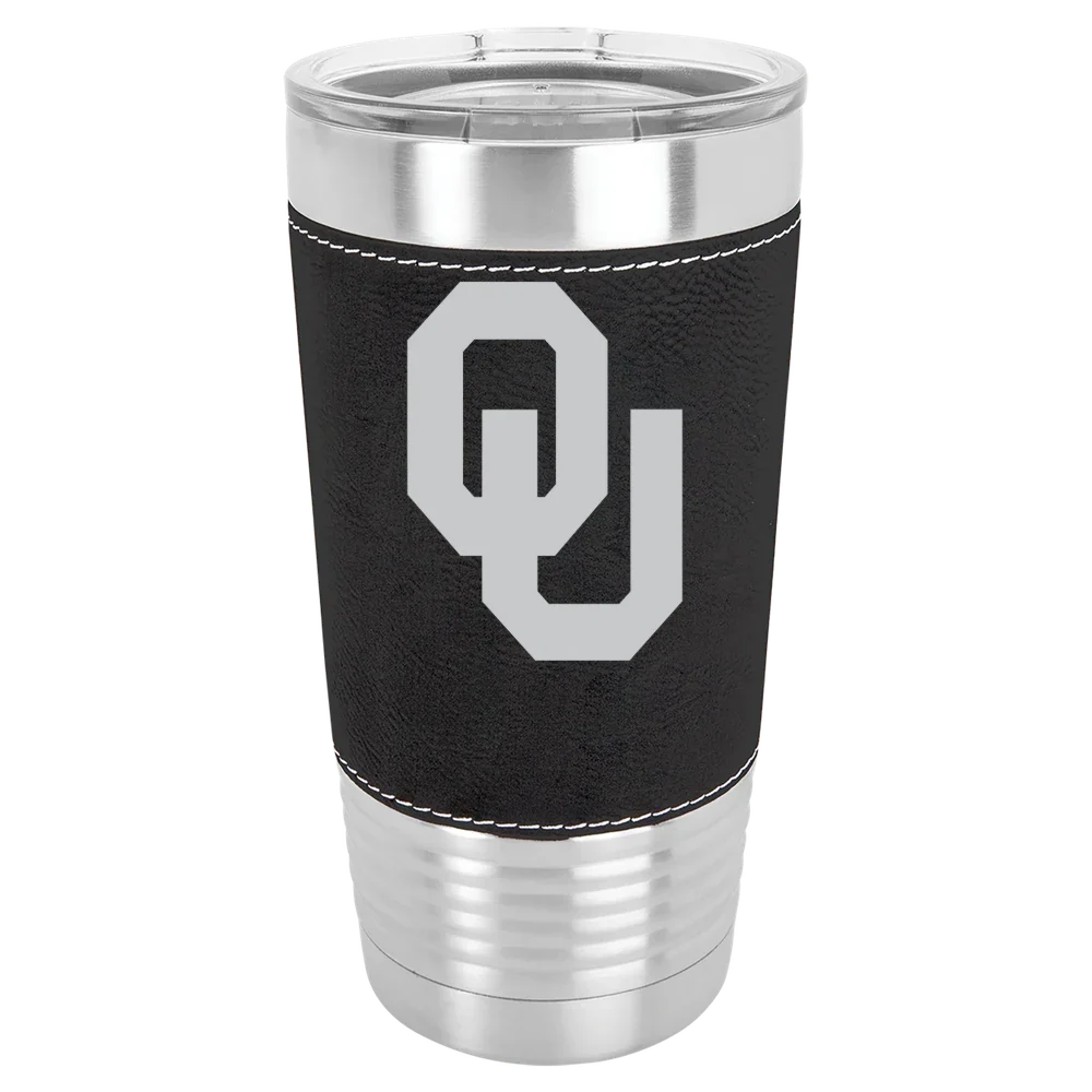 University of Oklahoma Polar Camel 20 oz. Leatherette Grip Tumbler with Standard Lid
