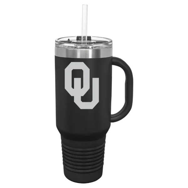 University of Oklahoma Polar Camel 40 oz. Travel Mug with Snap Lid & Straw