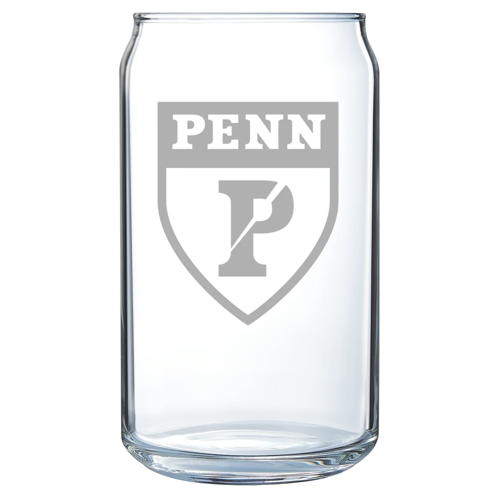 University of Pennsylvania Polar Camel 16 oz. Can Glass