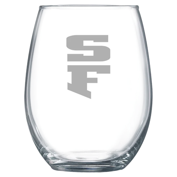 University of San Francisco Polar Camel 15 oz. Stemless Wine Glass