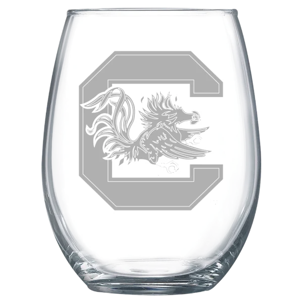 University of South Carolina, Columbia Polar Camel 15 oz. Stemless Wine Glass