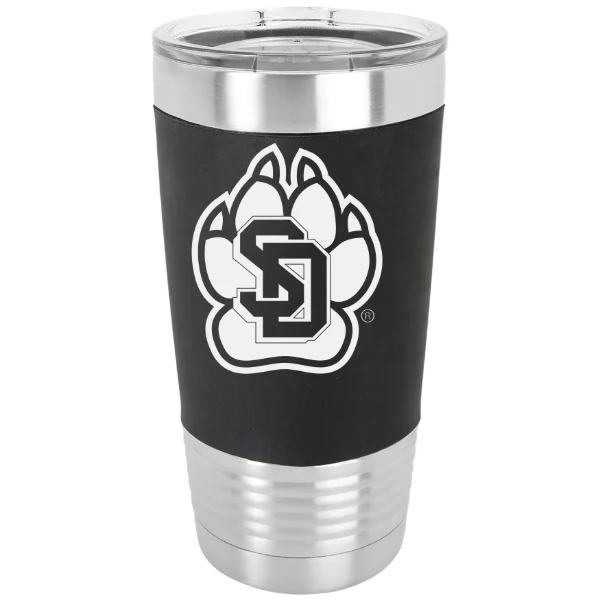 University of South Dakota Polar Camel 20 oz. Silicone Grip Tumbler with Standard Lid