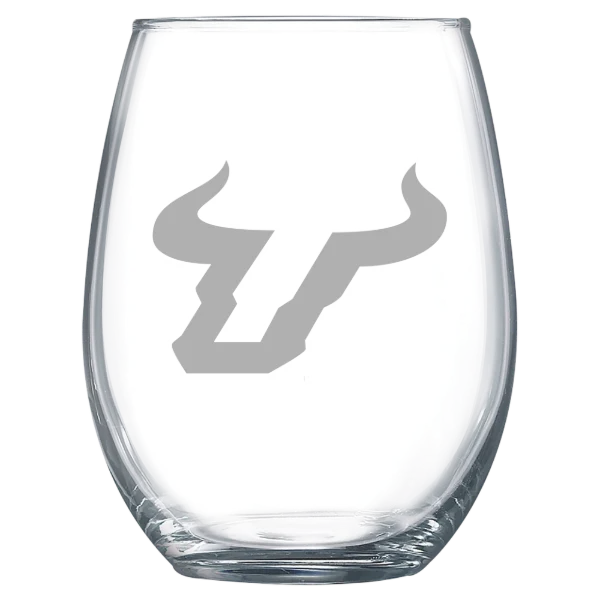 University of South Florida Polar Camel 15 oz. Stemless Wine Glass