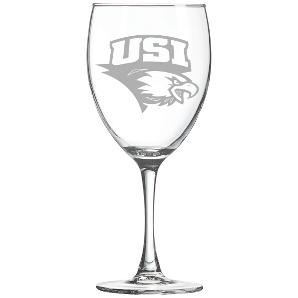 University of Southern Indiana Polar Camel 10 1/2 oz. Wine Glass