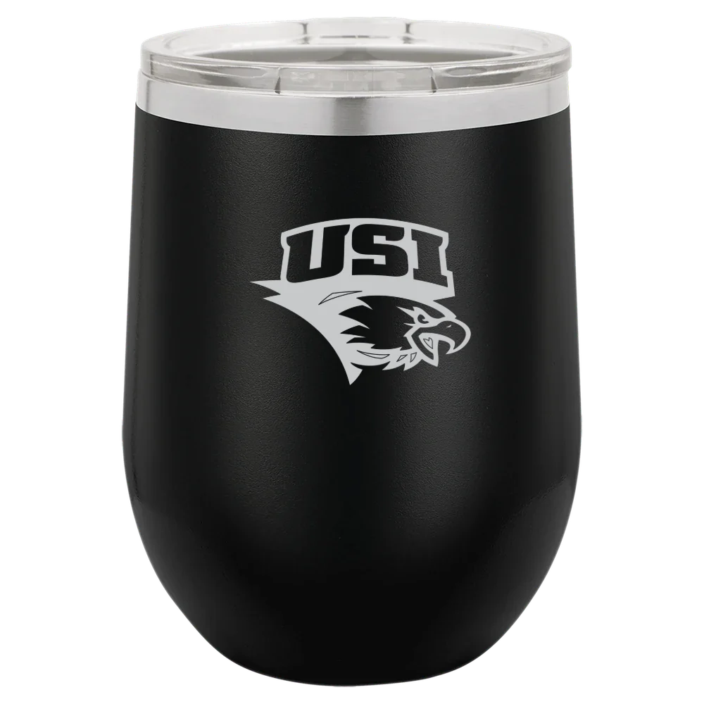 University of Southern Indiana Polar Camel 12 oz. Stemless Wine Tumbler