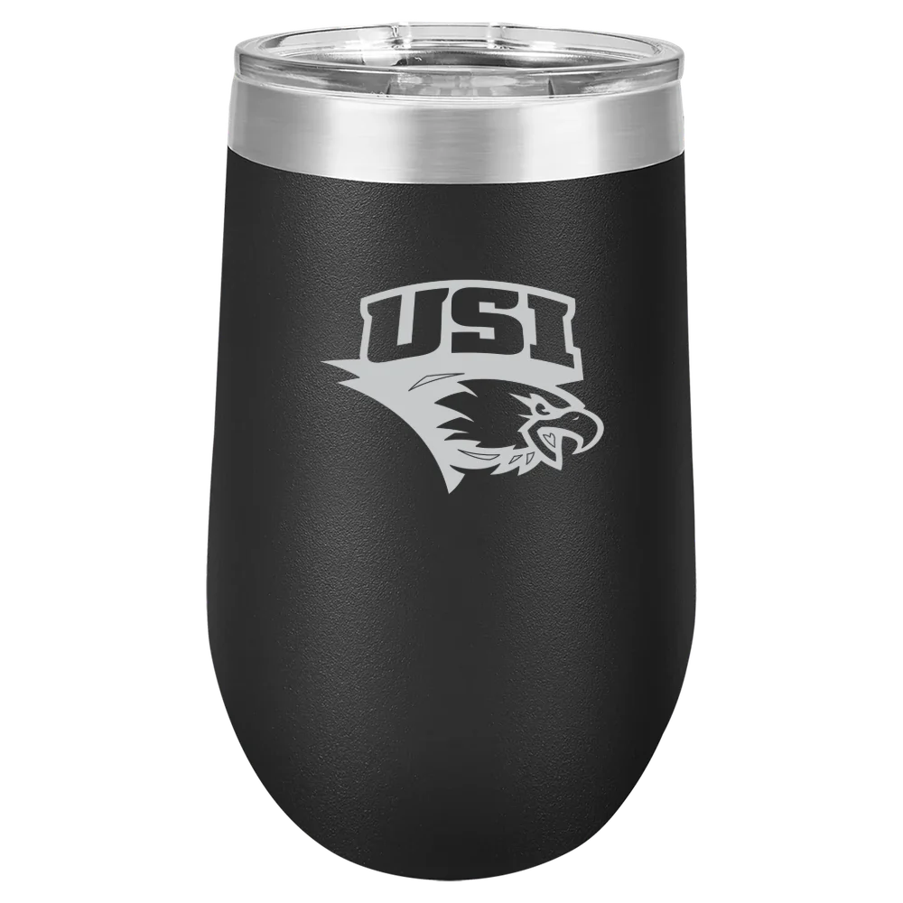 University of Southern Indiana Polar Camel 16 oz. Stemless Wine Tumbler