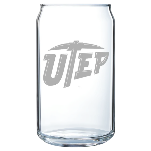 University of Texas at El Paso Polar Camel 16 oz. Can Glass