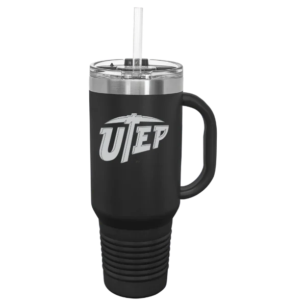 University of Texas at El Paso Polar Camel 40 oz. Travel Mug with Snap Lid & Straw