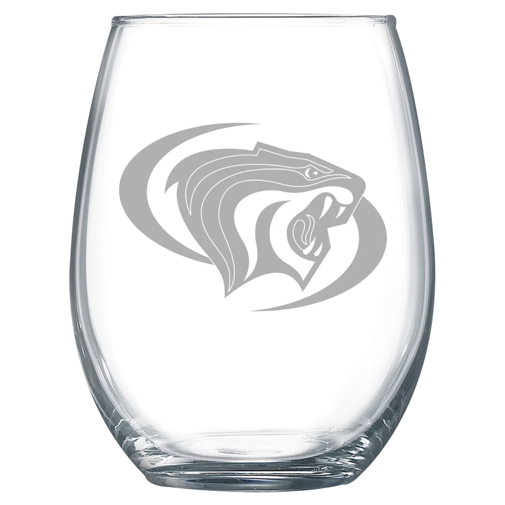University of the Pacific Polar Camel 15 oz. Stemless Wine Glass