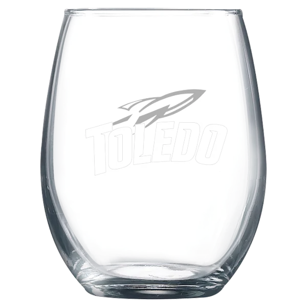 University of Toledo Polar Camel 9 oz. Stemless Wine Glass