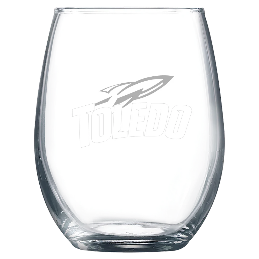 University of Toledo Polar Camel 9 oz. Stemless Wine Glass