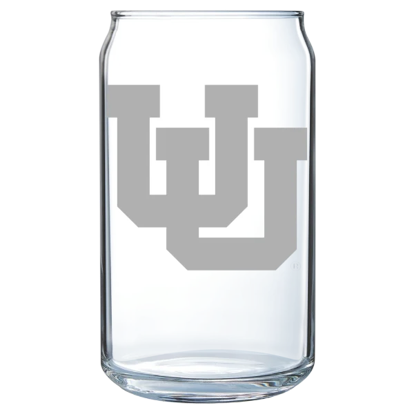 University of Utah Polar Camel 16 oz. Can Glass