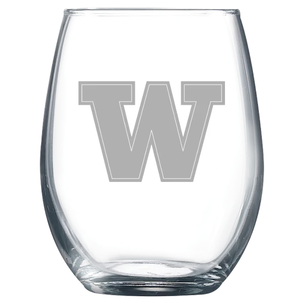 University of Washington Polar Camel 9 oz. Stemless Wine Glass