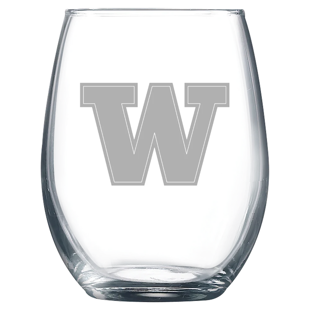 University of Washington Polar Camel 9 oz. Stemless Wine Glass