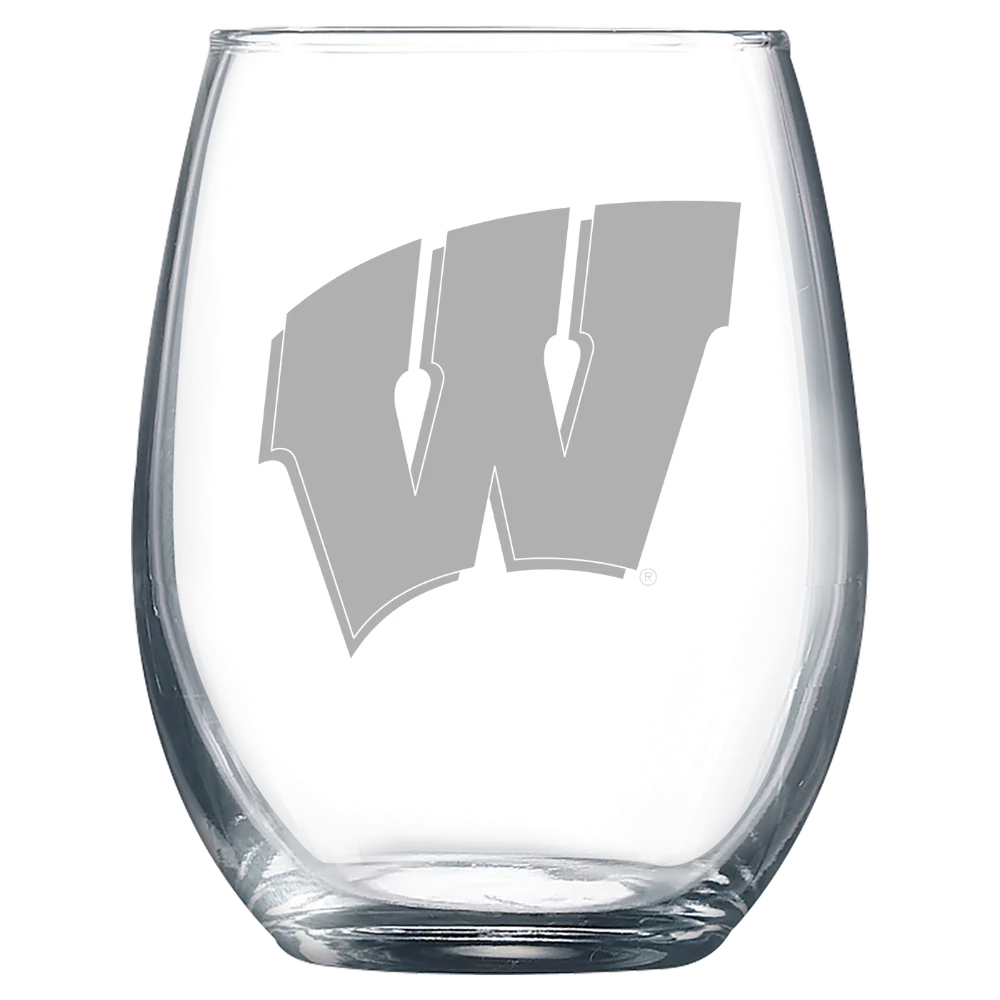 University of Wisconsin-Madison Polar Camel 9 oz. Stemless Wine Glass