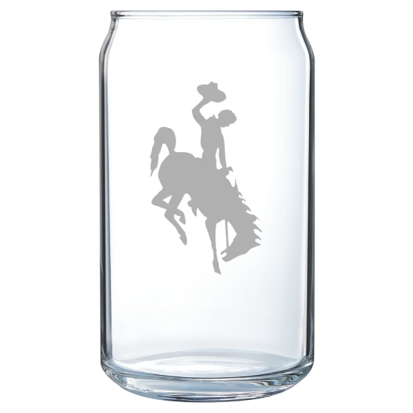 University of Wyoming Polar Camel 16 oz. Can Glass