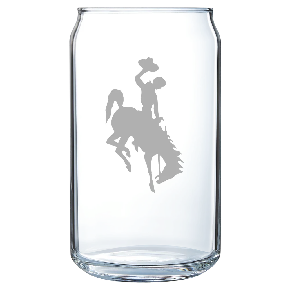 University of Wyoming Polar Camel 16 oz. Can Glass